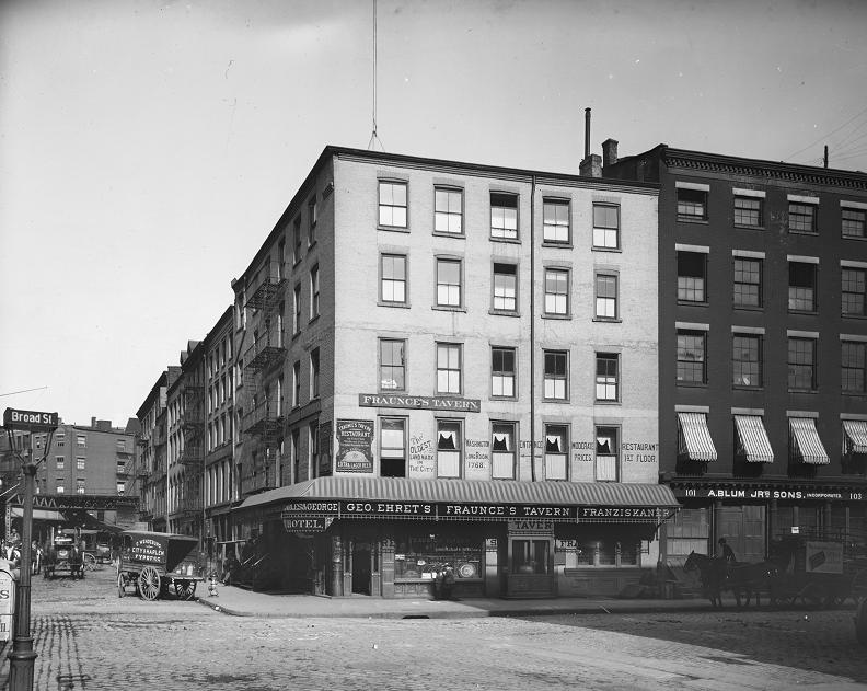 Broad and Pearl Streets 1890 Print
