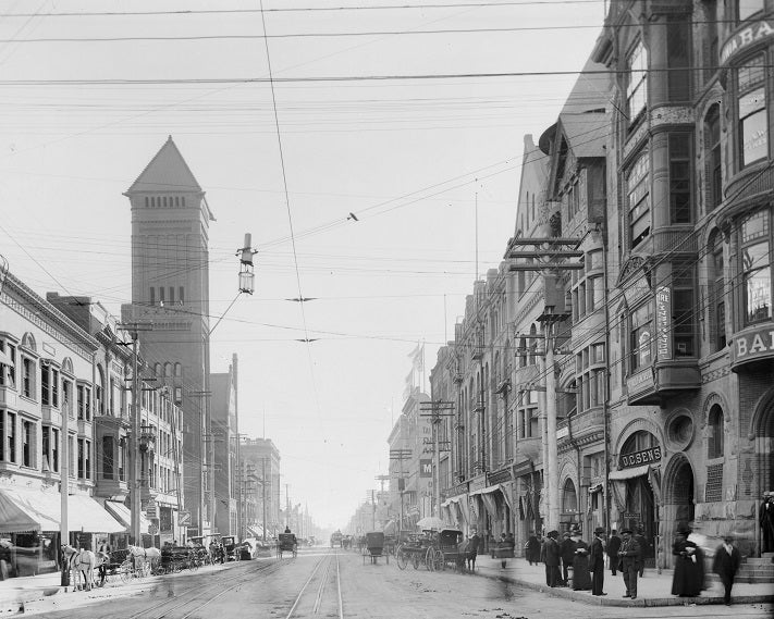 Broadway from 2nd 1890s Print