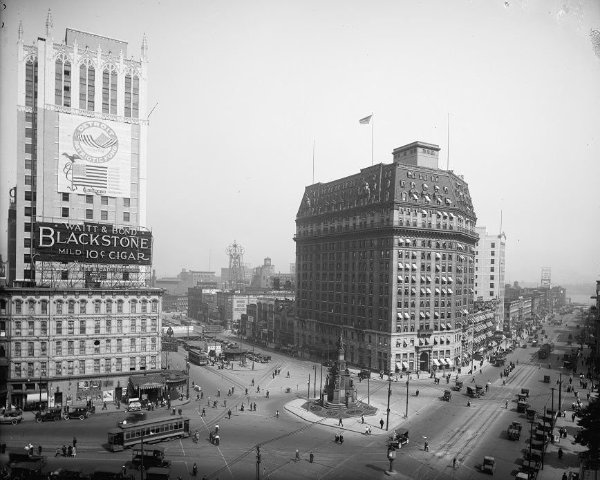 Cadillac Square 1918 Print