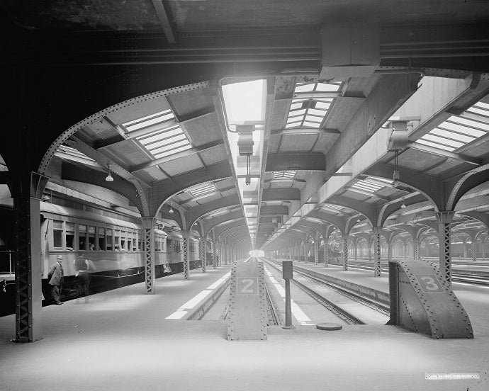 Chicago and North Western Railway Station 1911 Print