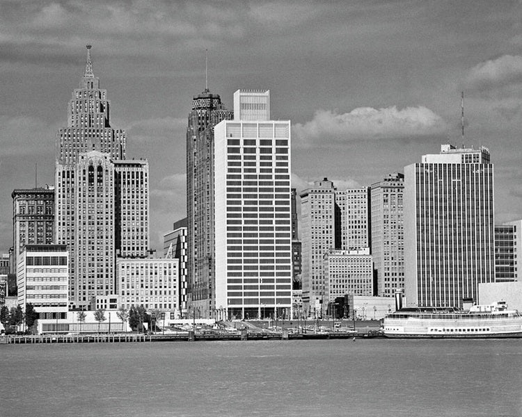 Detroit Skyline 1960s Print