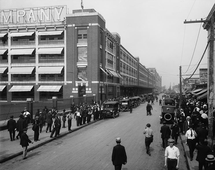 Ford Factory Shift Change 1916 Print