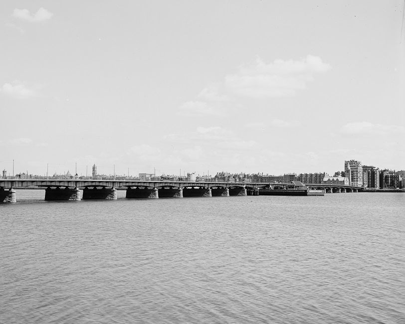 Harvard Bridge and the Back Bay 1890s Print