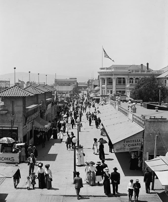 Long Beach Midway 1910 Print