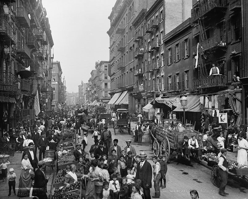 Mulberry Street 1900 Print