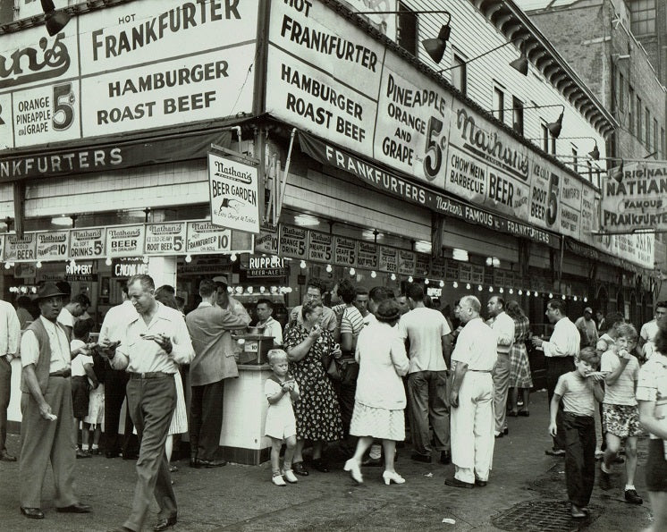 Nathan's on Coney Island 1947 Print