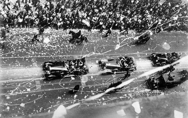 Receipt of the golf player Bobby Jones the winner of the British Amateur Championship and of the Golf Championship in New York USA Photograph