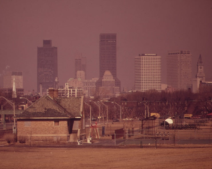Smog over Boston 1973 Print