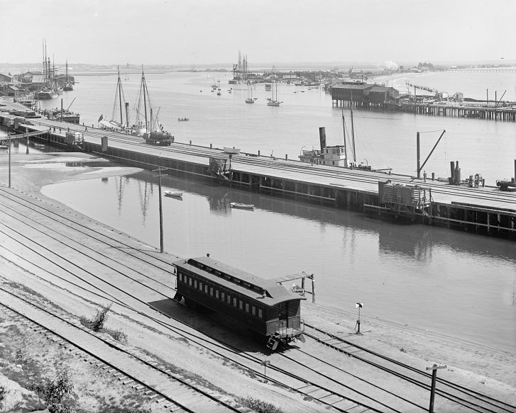 The Harbor at San Pedro 1899 Print