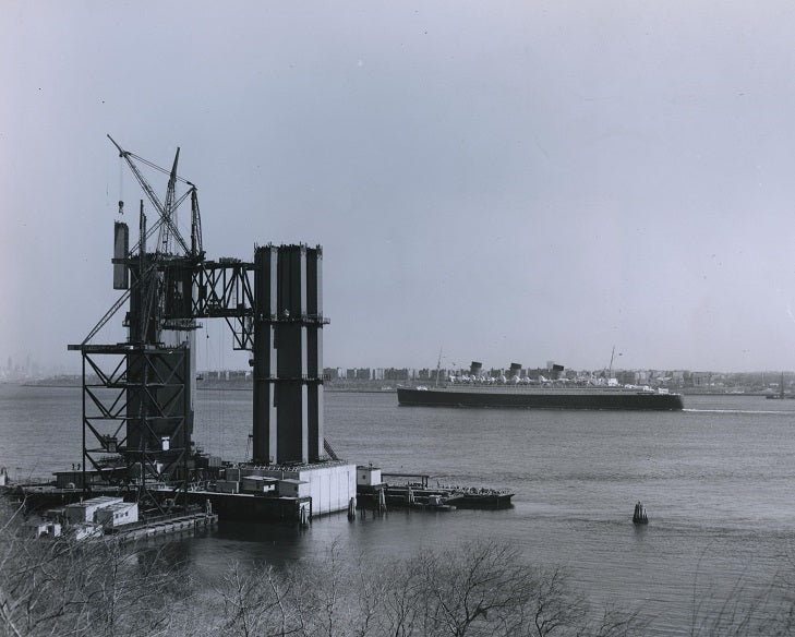 Verrazano Bridge under Construction 1962 Print