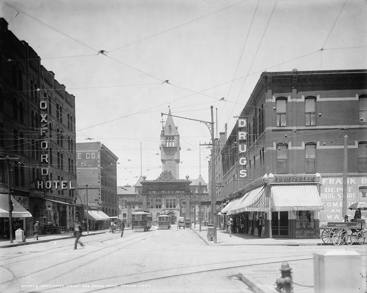 Welcome Arch and Union Depot 1908 Print