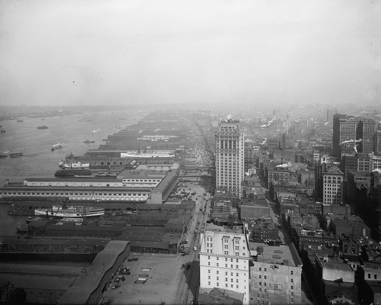 West Street from the Battery 1912 Print