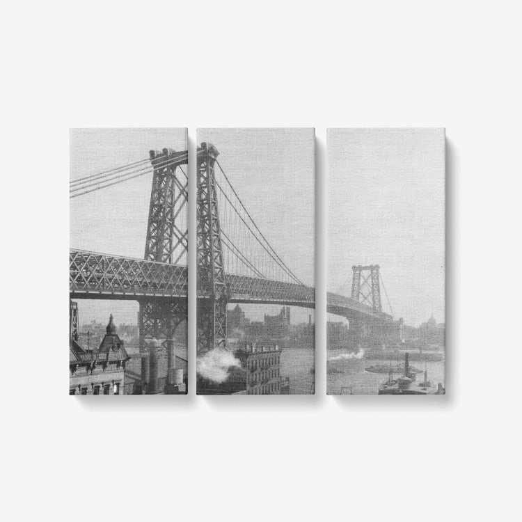 Williamsburg Bridge 1903 - 3 Piece Canvas Wall Art