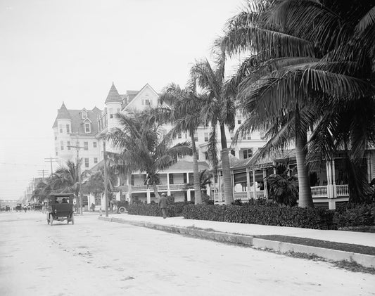 12th Street and the Halcyon Hotel 1910s Print