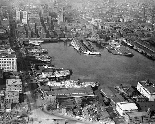 Aerial Baltimore 1920s Print