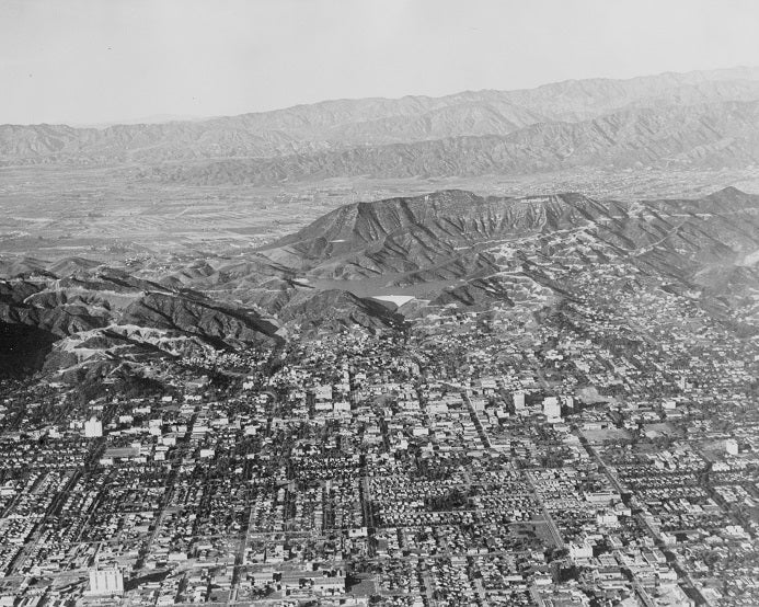 Aerial Hollywood 1927 Print