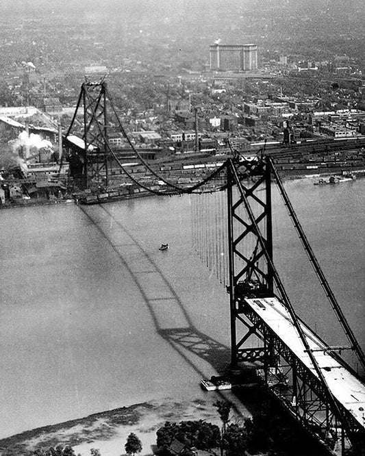 Ambassador Bridge under Construction 1928 Print