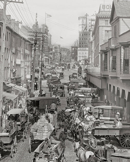 Baltimore's Light Street 1906 Print