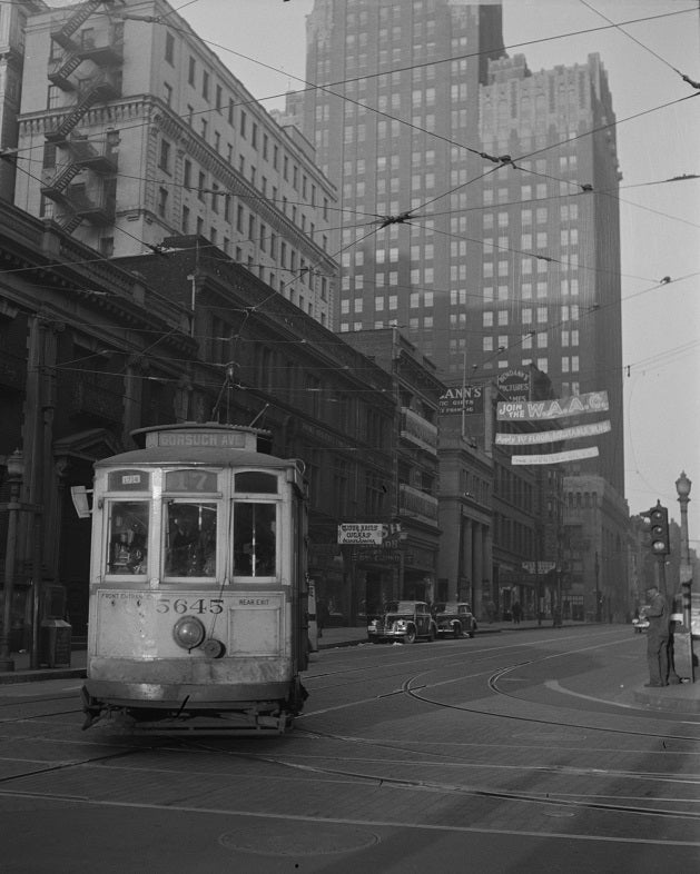 Baltimore Trolley 1943 Print