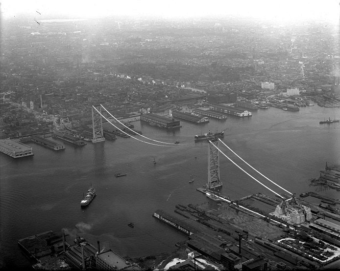 Ben Franklin Bridge Construction 1925 Print