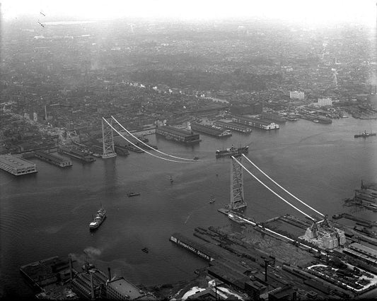Ben Franklin Bridge Construction 1925 Print