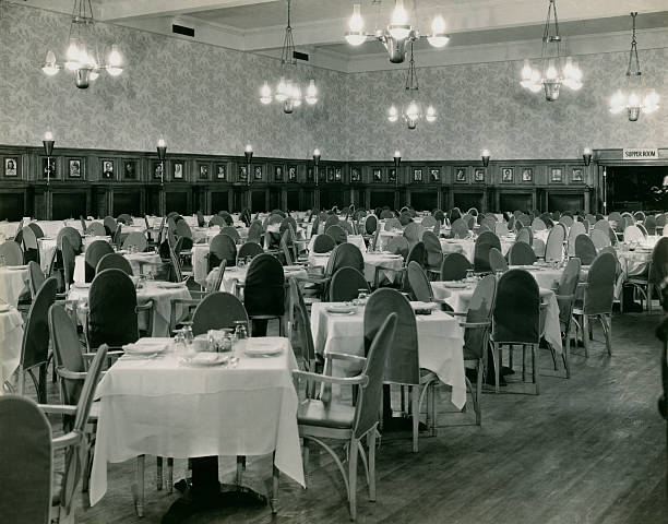 Black and whit photograph of interior of Jack Dempsey's Bar unoccupied.