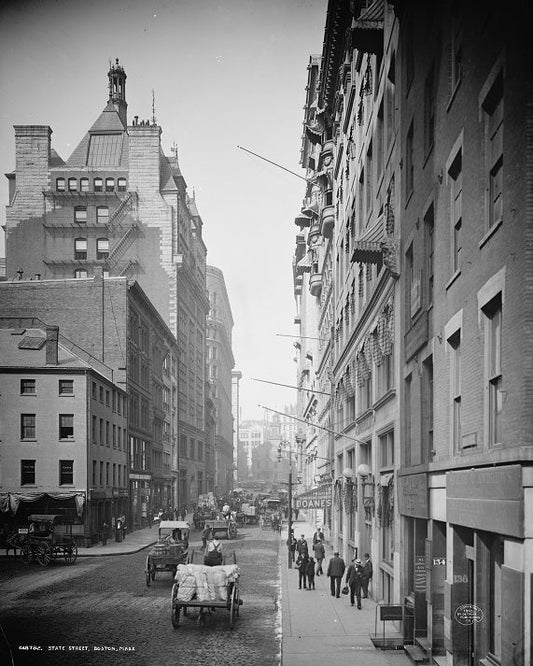 Boston - State Street 1905 Print