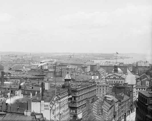Boston Skyline 1904 Print