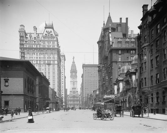 Broad Street from Spruce 1894 Print