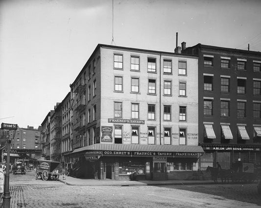 Broad and Pearl Streets 1890 Print