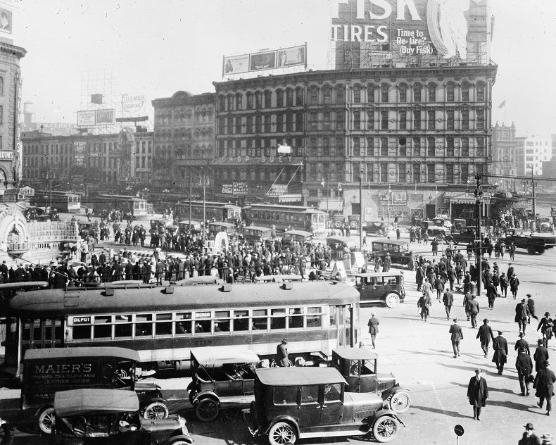Cadillac Square 1920s Print