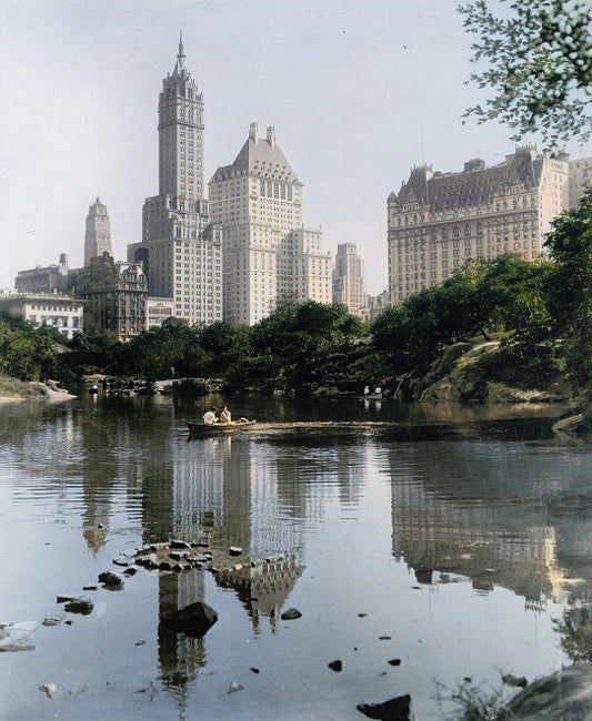 Central Park Lake 1910s Color Print