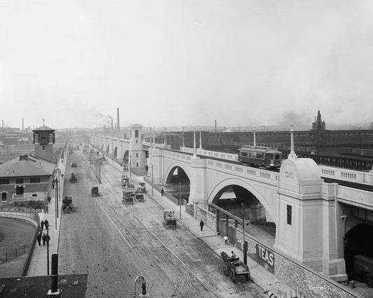 Charles River Dam Bridge 1910s Print
