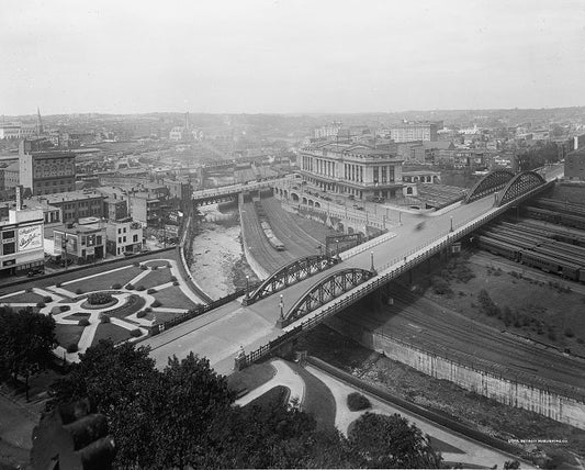 Charles Street and Jones Falls 1911 Print