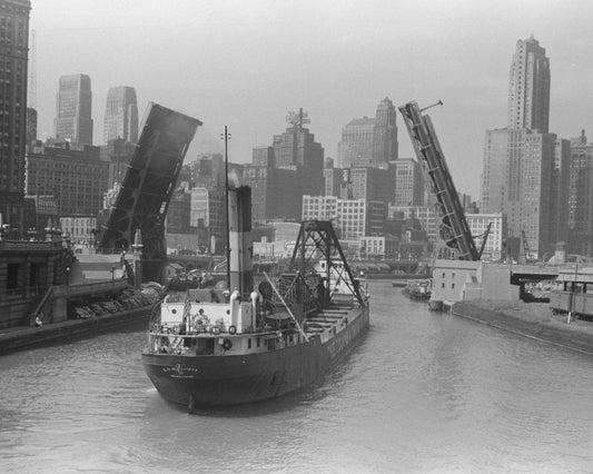 Chicago Drawbridge 1941 Print