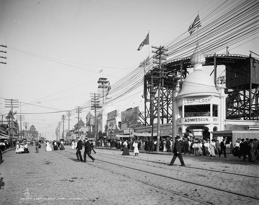 Coney Island - Surf Avenue 1903 Print