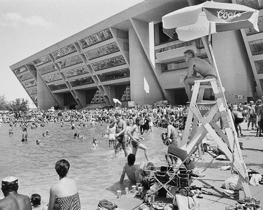 Dallas City Hall Beach Party 1984 Print