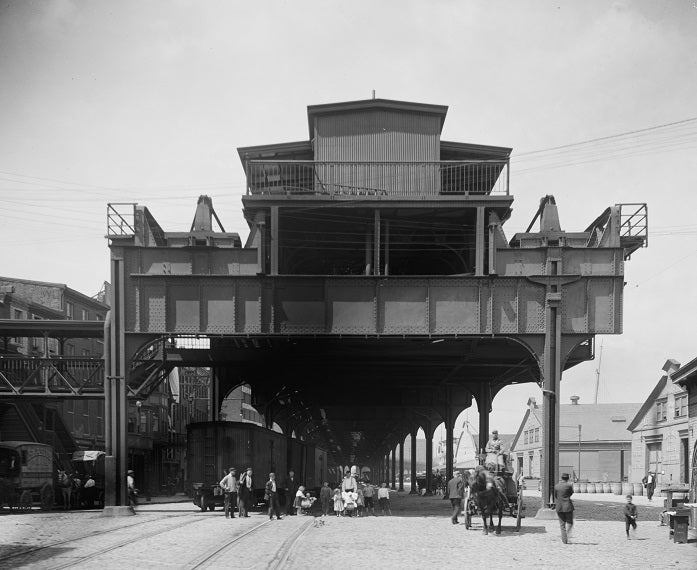 Delaware and South Streets 1905 Print