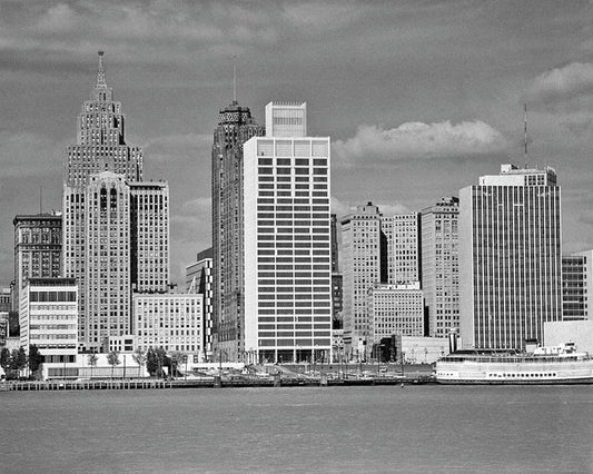 Detroit Skyline 1960s Print