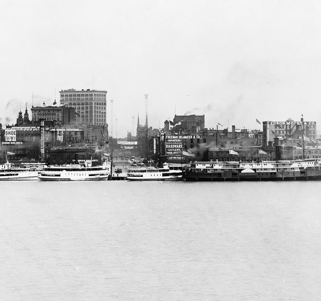 Detroit from Windsor 1890s Print