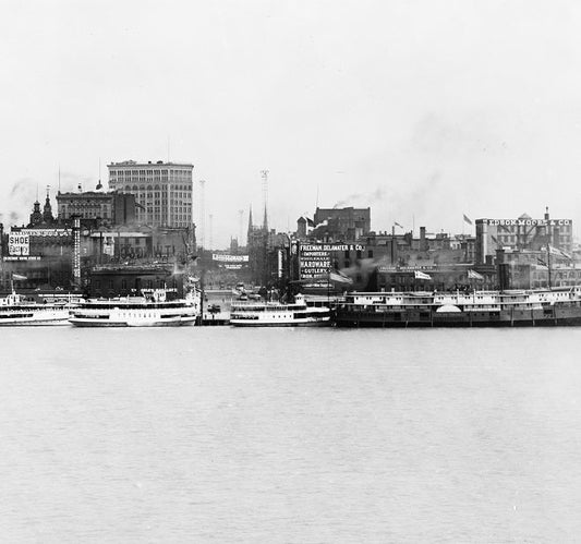 Detroit from Windsor 1890s Print