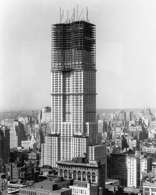 Empire State Building under Construction 1930 Print