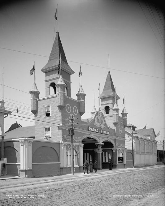 Entrance to Paragon Park 1905 Print