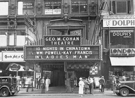 George M. Cohen Theater in New York City showing the 1931 film Ladies' Man with William Powell and Kay Francis.