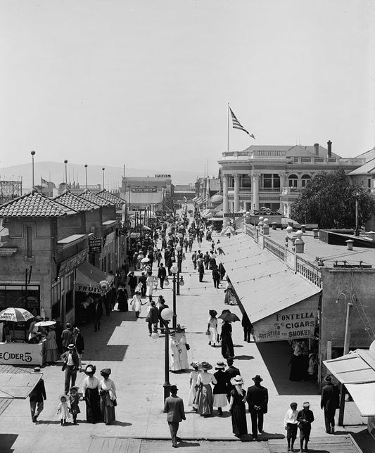 Long Beach Midway 1910 Print