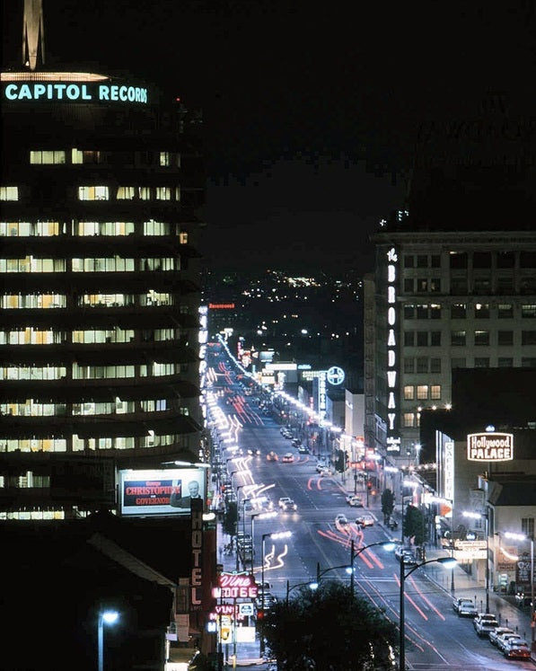 Looking down Vine 1966 Print