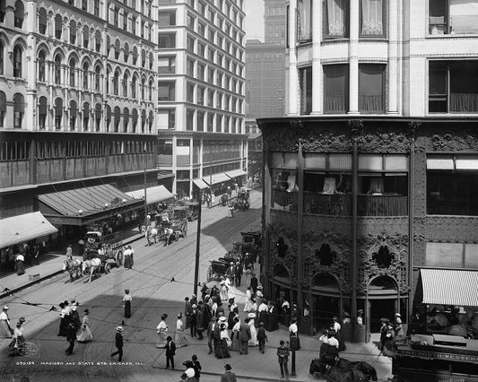 Madison and State 1907 Print