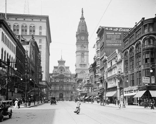 Market Street from 12th 1910 Print