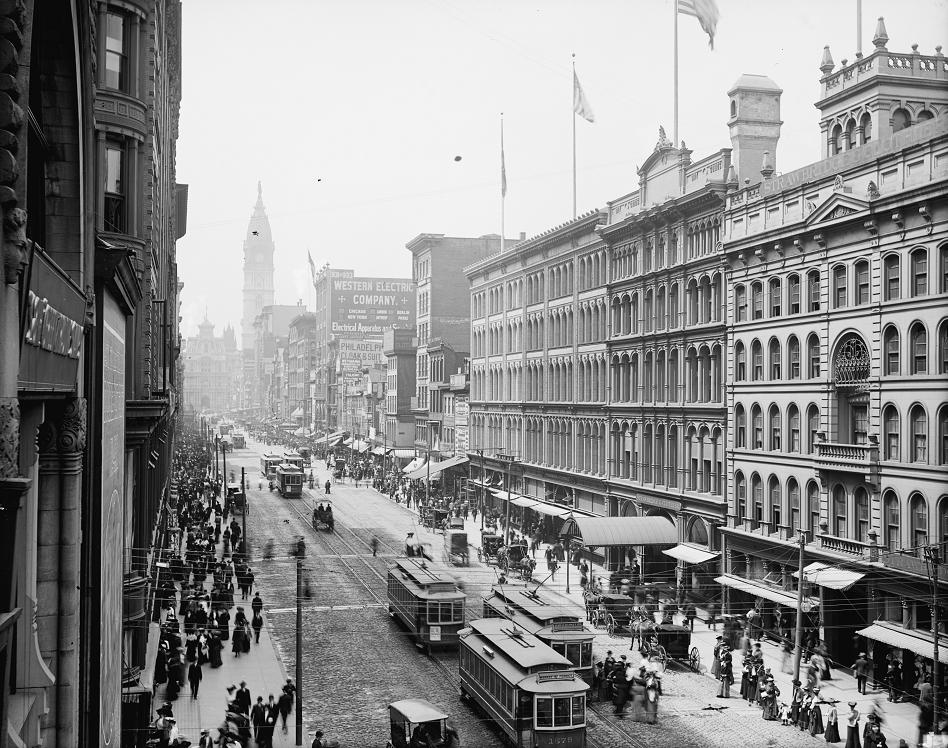 Market Street from 8th 1890s Print