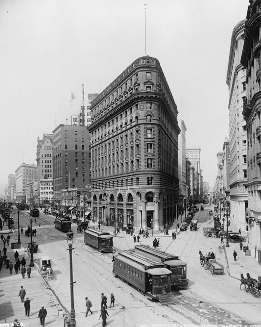 Market and Post 1912 Print
